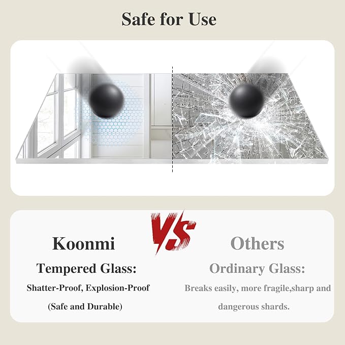 Koonmi Silver Rectangle Wall Mirror, 24x32 Inch Bathroom Mirror, Aluminum Frame - Image 4