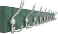 SKOLOO Creations Forest Green Solid Wood Wall Mounted Coat Rack, 10 Hooks by SKOLOO