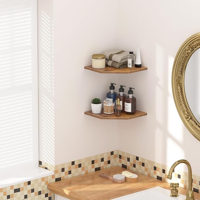 JJL Corner Shelf, 12 Inch Set of 4 Floating Shelves - Image 2