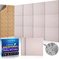 BSHEAD 15 pcs 165dtex Microfiber Acoustic Panels ，Self-Adhesive Soundproof Wall by Staytunedforournewproduct