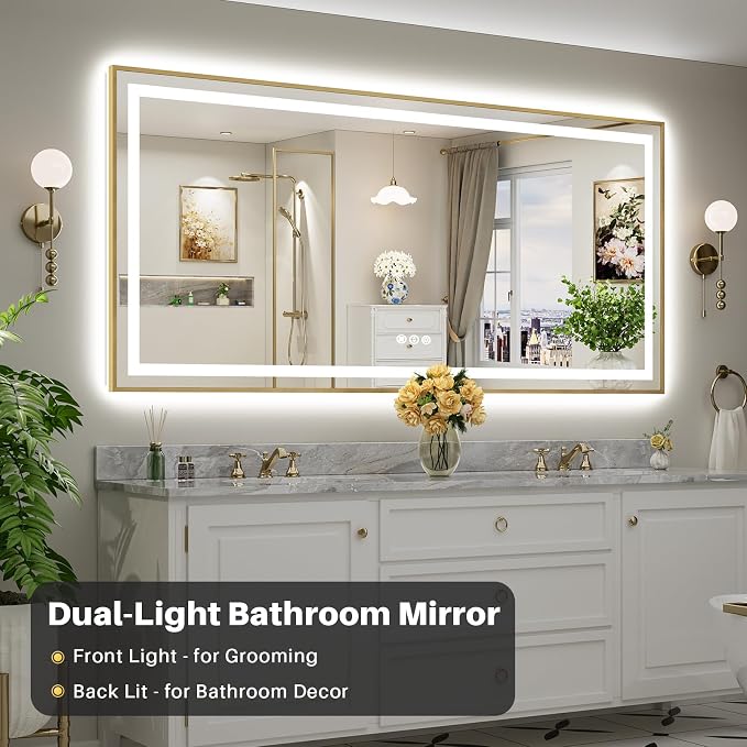 84x40 Inch LED Bathroom Mirror - Image 3