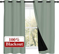 NICETOWN 100% Blackout Curtains 54 inches Long, Double-Deck Completely Blackout by NICETOWN