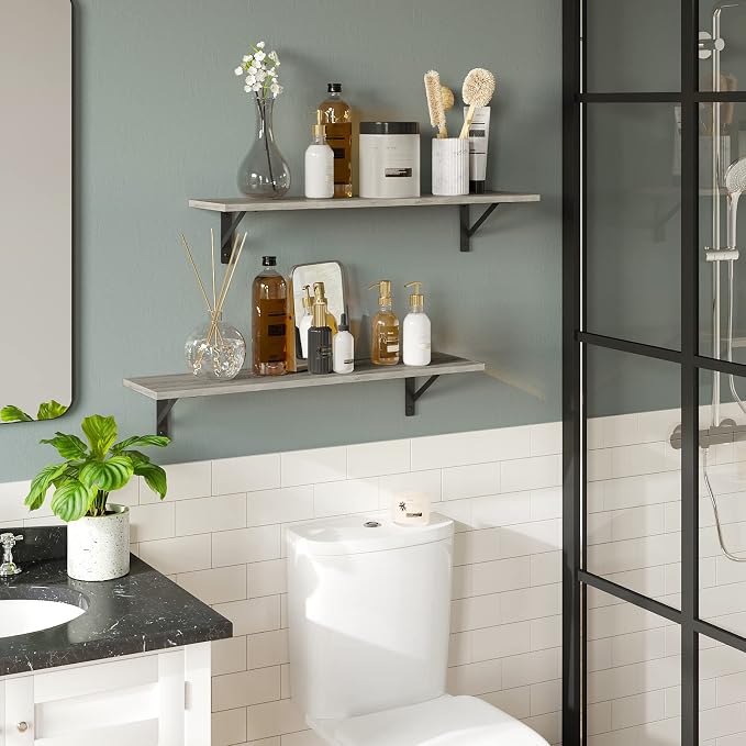 DINZI LVJ Wall Shelves, 23.6 x 7.9 x 6.1 Inch Floating Shelves - Image 8