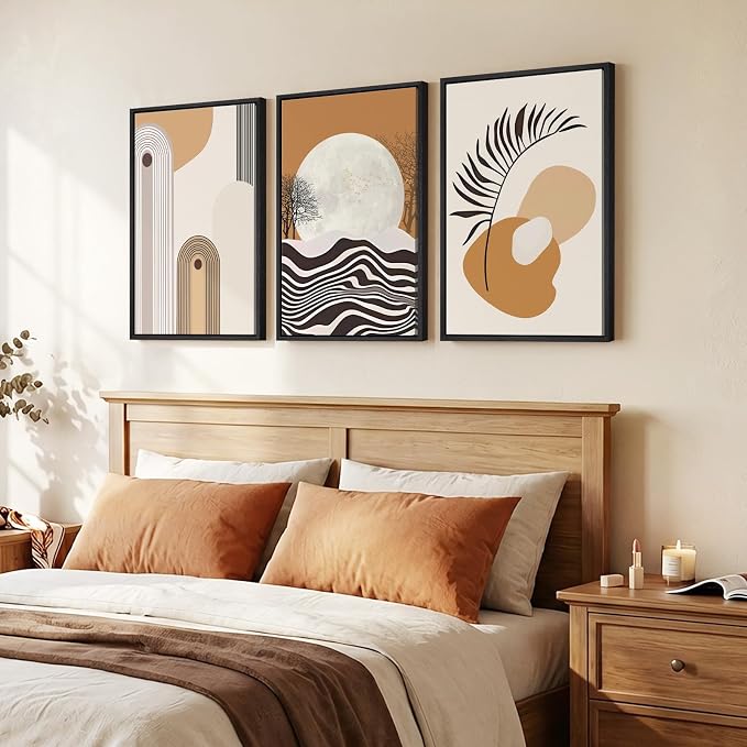 Framed Boho Mid Century Modern Wall Art - Image 2