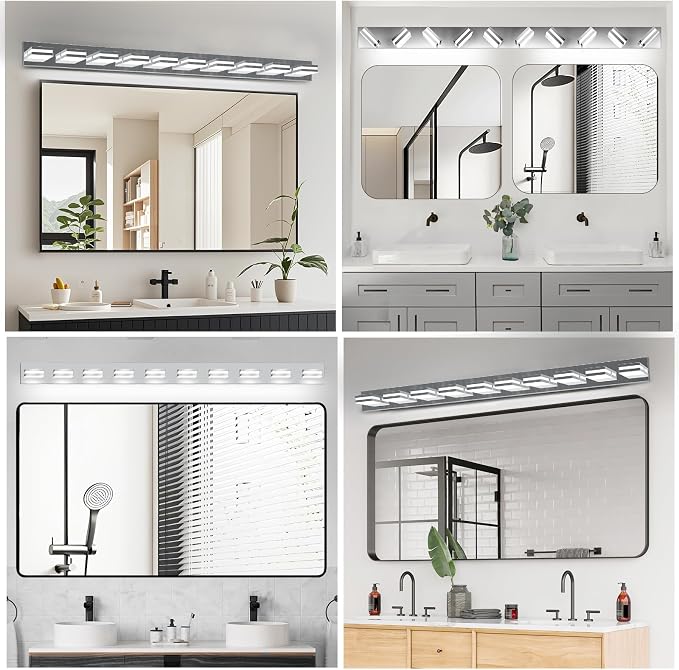 IZORRO LED Modern Bathroom Lights Fixtures, Chrome Acrylic Wall Lighting - Image 8