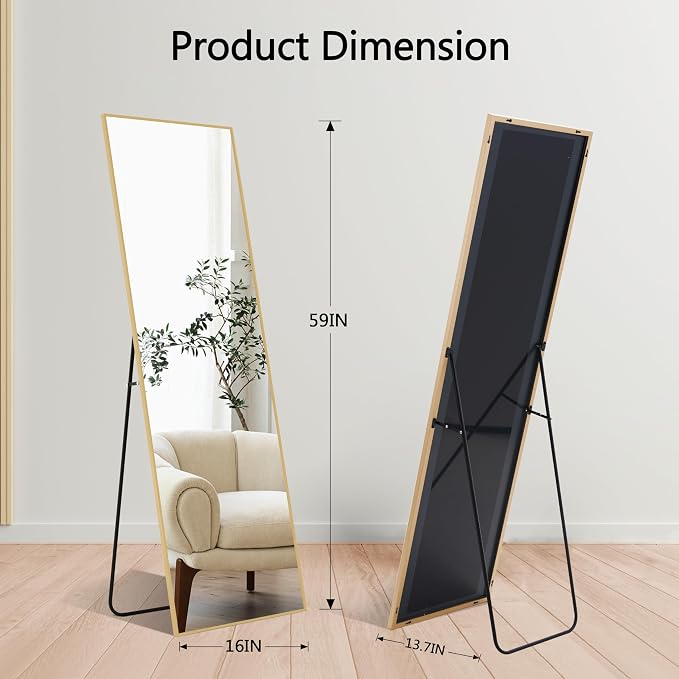 Simple Deluxe Full Length Mirror, - Image 2
