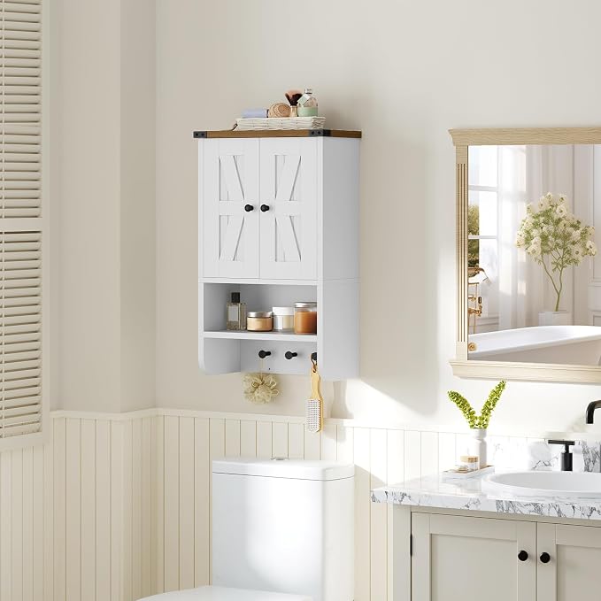 MAHANCRIS Bathroom Wall Cabinet, Farmhouse Medicine Cabinet - Image 2