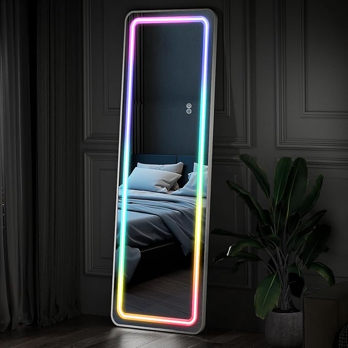 Koonmi LED Full Length Mirror, RGB Color Changing Lights, 7 Dynamic Modes - Image 7