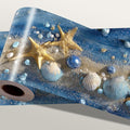 Ocean Starfish Wall Border 196x4 Inch Peel and Stick Coastal Beach Seashell by IOHEFY