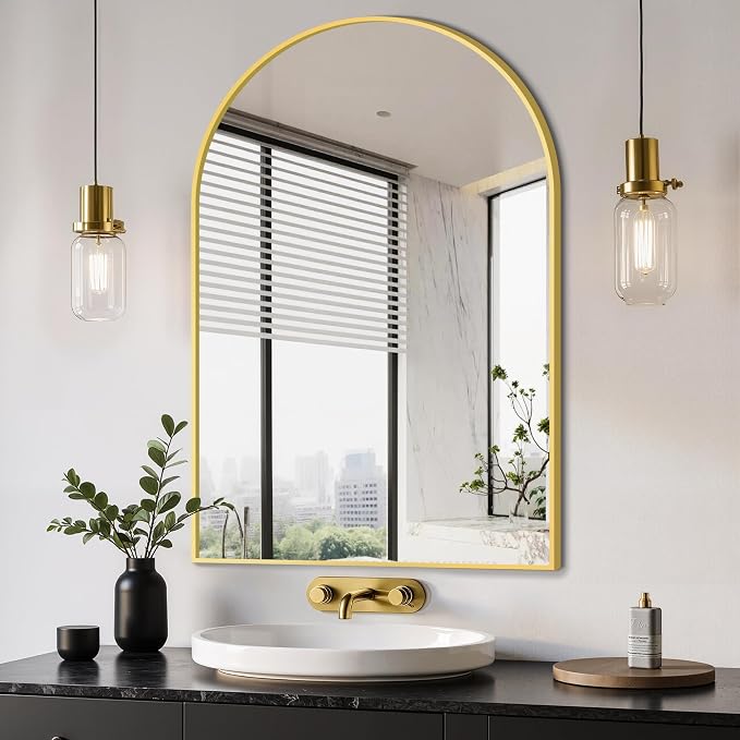 Delma Arched Bathroom Mirror, Living Room and Entryway by Delma
