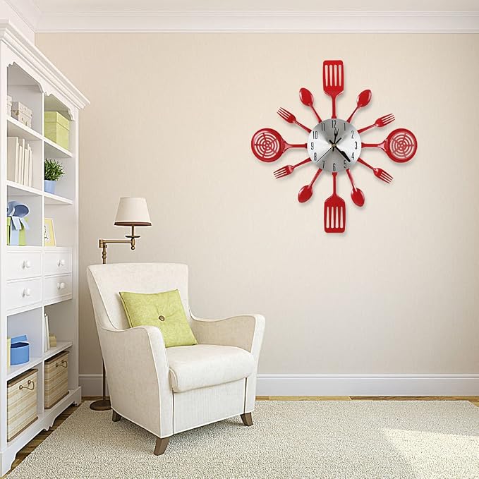 16 Inch Cutlery Kitchen Wall Clocks - Image 7