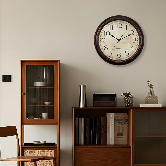 KECYET Wall Clock Battery Operated Vintage Silent Non-Ticking Analog Wall - Image 4