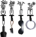 Decorative Wall Hooks, Metal Flowers Wall Decor by Unknown