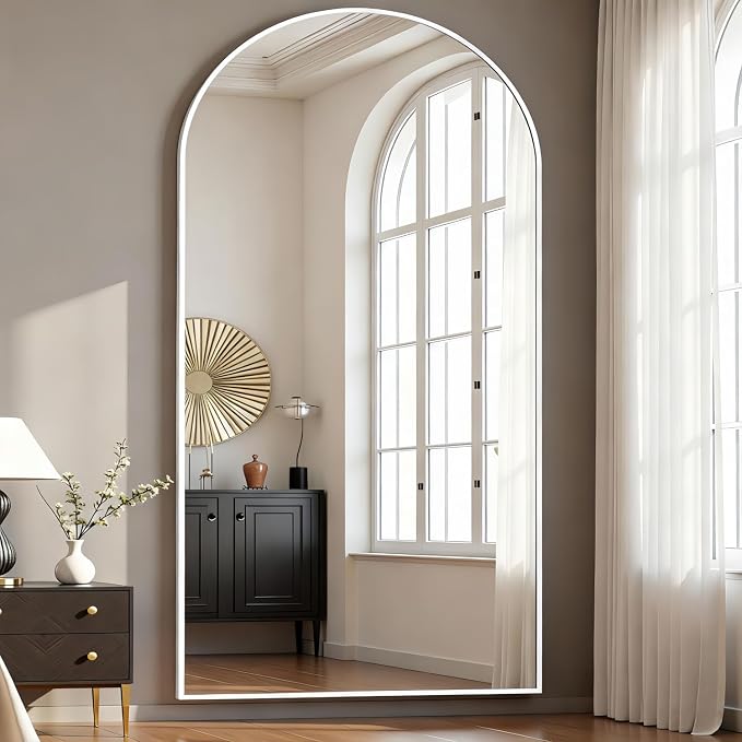 Dewfig Arched Full Length Mirror, Oversized Full Body Mirrors - Image 2