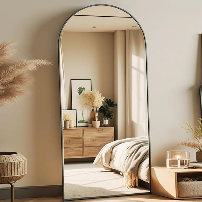 Prywot Arched Full Length Mirror, Modern Full Body Mirrors - Image 3