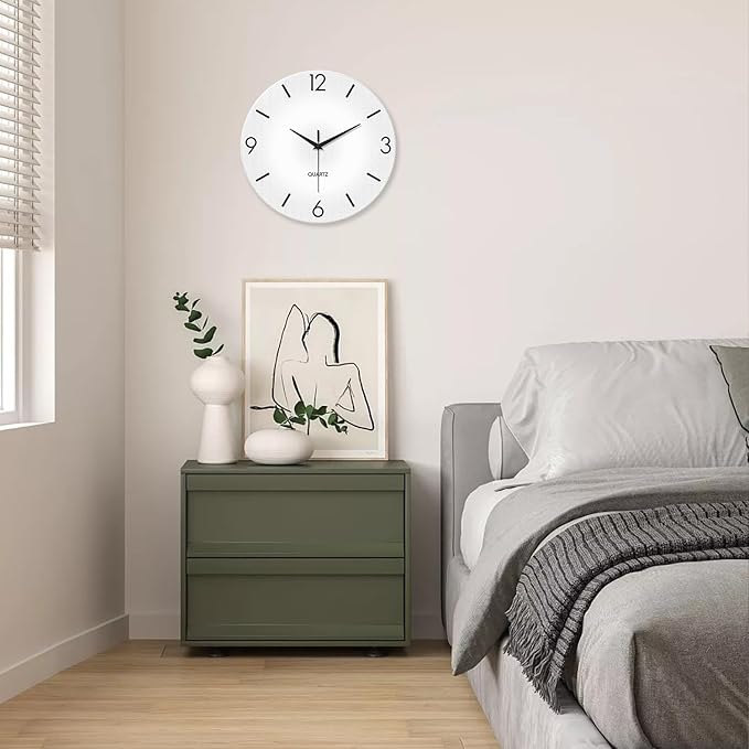 XFM White Wall Clocks Battery Operated - Image 2