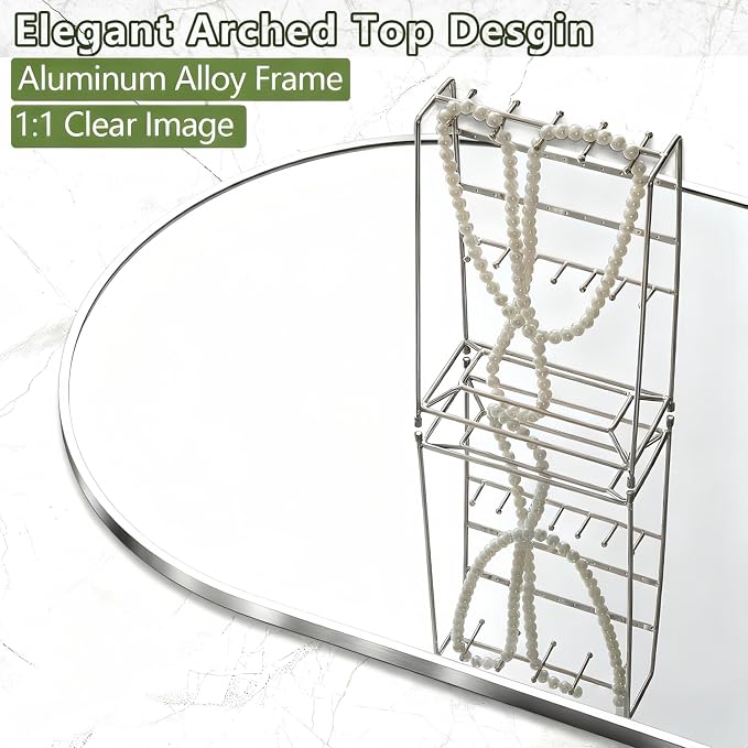 Rowjut Floor Mirror Arched Full Length Mirrors, Mirror Full Length Standing - Image 2