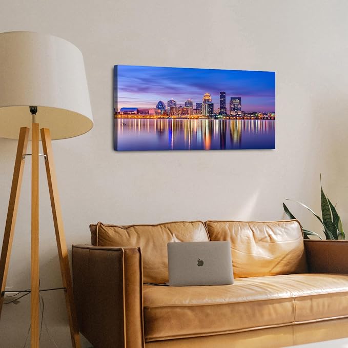 Louisville Skyline Wall Art Kentucky Wall Decor Sunset Downtown Pictures - Image 2