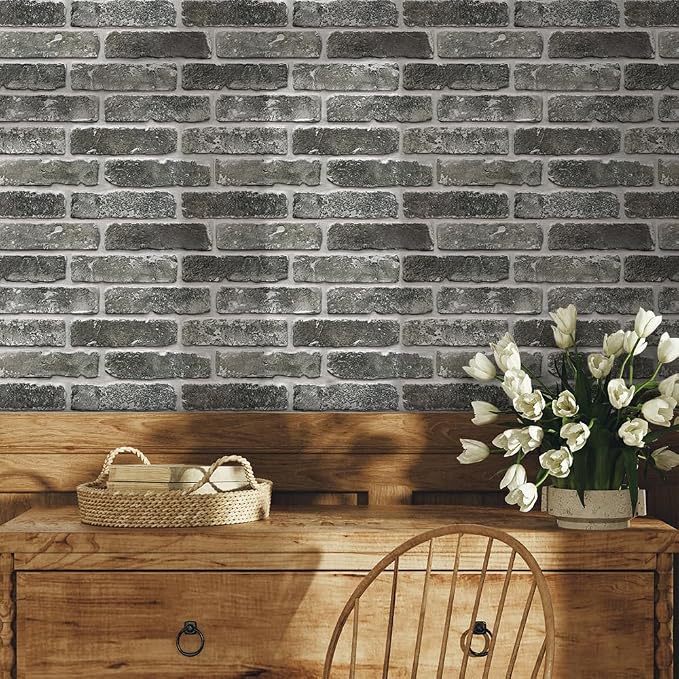 Commomy 3D Peel and Stick Brick, Ultralight Thin PVC Faux Brick Wall Panels - Image 7