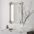 MeMoreCool White Farmhouse Bathroom Mirror 24x36 Inch, Wood Framed Decorative by MeMoreCool