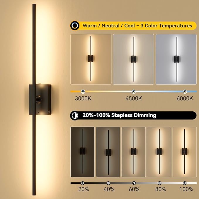 Ouyulong Battery Operated Wall Sconces Set of 2, 10000mAh Wireless Rechargeable - Image 2