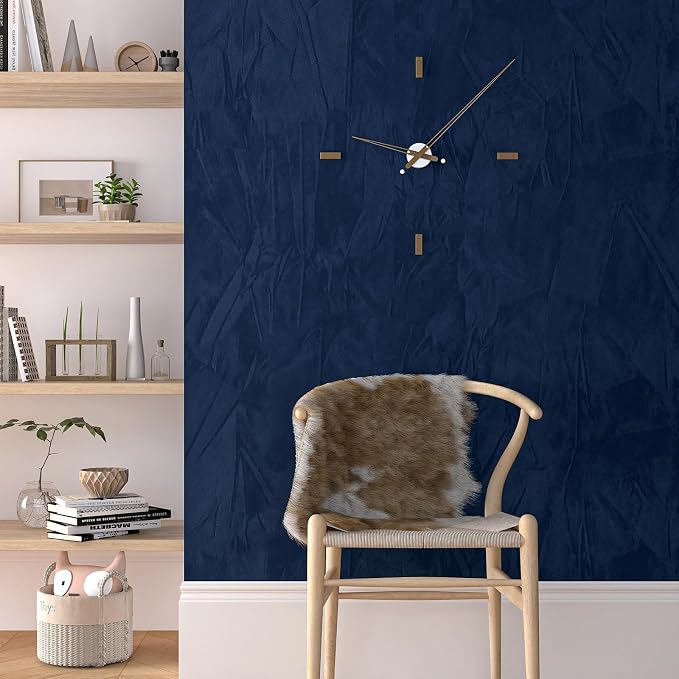17.7" x 317" Blue Velvet Fabric Wallpaper Peel and Stick Velvet Wallpaper - Image 9