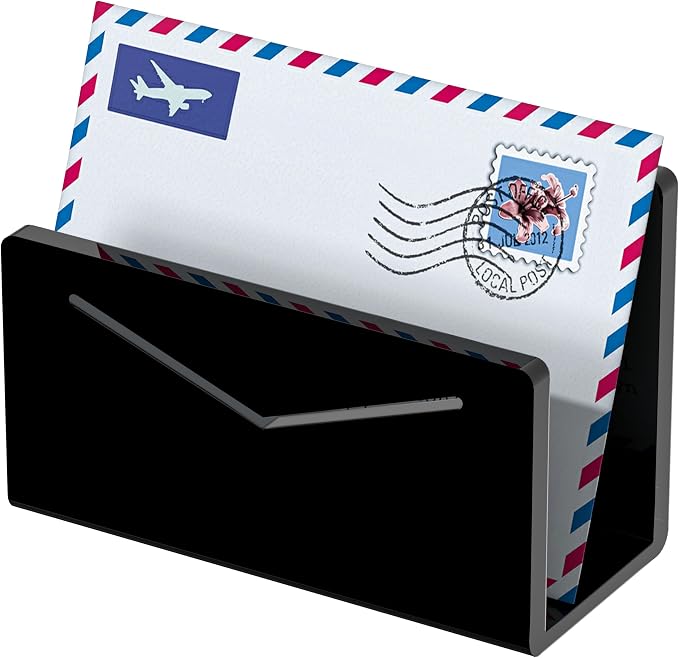 FUCDTEFC Acrylic Mail Holder, Vertical Envelope Mail Holder by FUCDTEFC