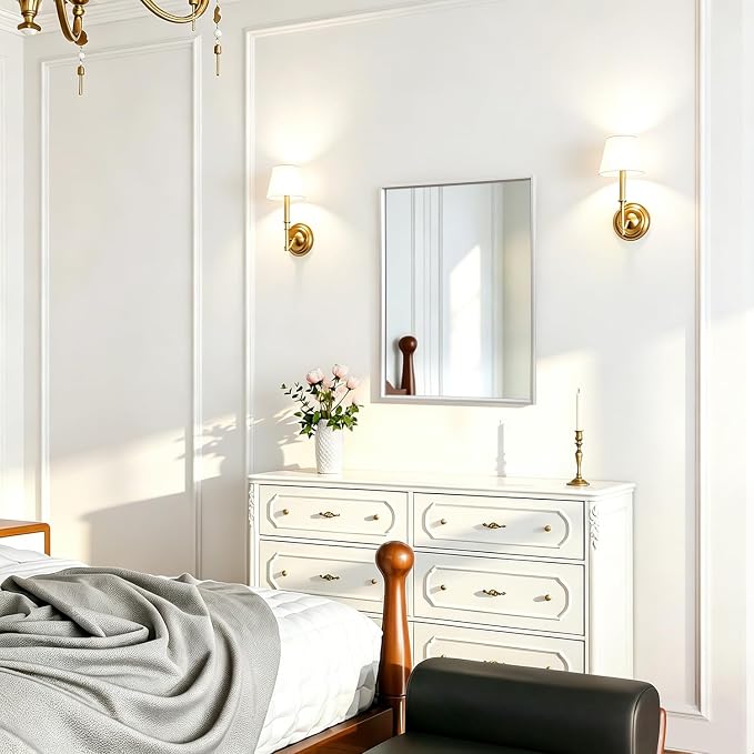 AAZZKANG Metal Framed Mirror Rectangle Wall Mounted Mirrors Decorative Modern - Image 5
