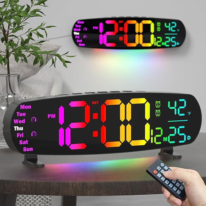 ANALOI Digital Wall Clock, 14.4 Inch Large Display Digital Wall Clock by ANALOI