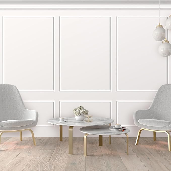 Pangda Peel and Stick Wall Molding Kit, 3D Premade Accent Molding Wainscoting - Image 6