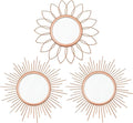 3 Pack Metal Mirrors for Wall Sunburst Wall Mirrors Home Décor Decorative by Uaussi