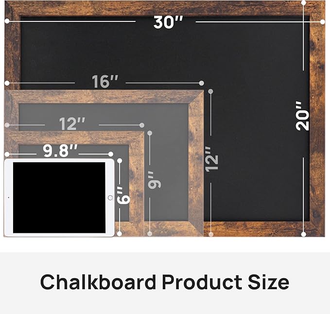 Magnetic Chalkboard, 20x30 Inches Blackboard - Image 3