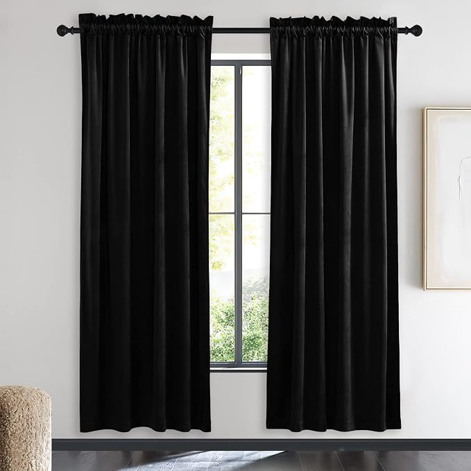 NICETOWN Insulated Black Out Velvet Curtains by NICETOWN