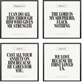 Locomiss Black and White Christian Wall Art Decor Posters, Modern Bible Verse by Unknown