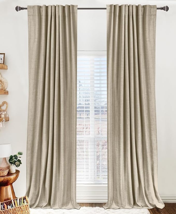 100% Blackout Shield Linen Blackout Curtains by 100BlackoutShield