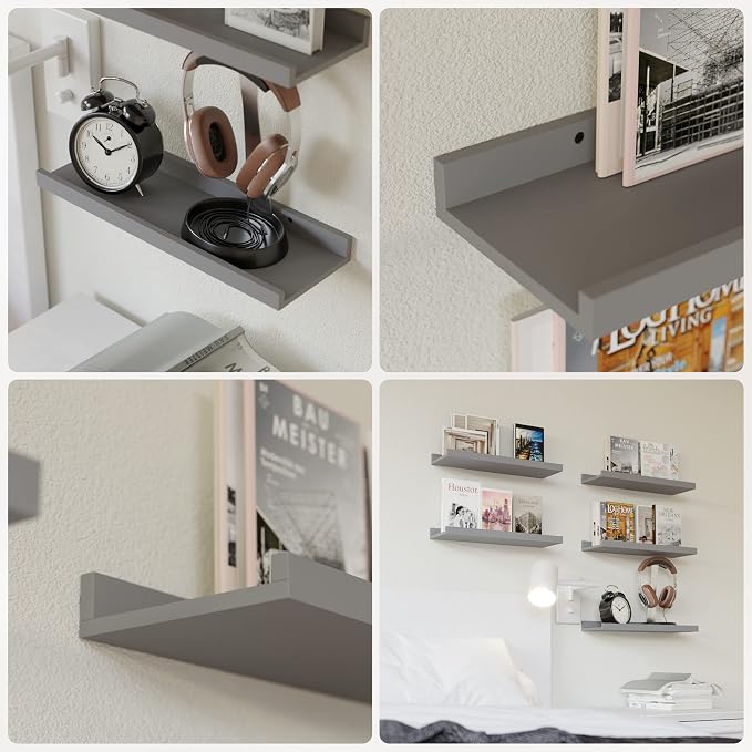 RICHER HOUSE Mounted Shelves for Wall Decor, Modern Picture Ledge Shelf - Image 7