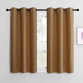 NICETOWN Gold Brown Sleek Blackout Curtains 48 inches Length by NICETOWN