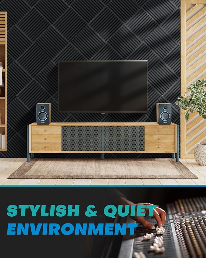 Knightsacoustic 24 Pack Sound Proof Foam Panels - Image 5