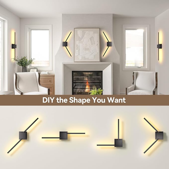 Battery Operated Wall Sconces Set of 2,  8000mAh Rotatable - Image 3