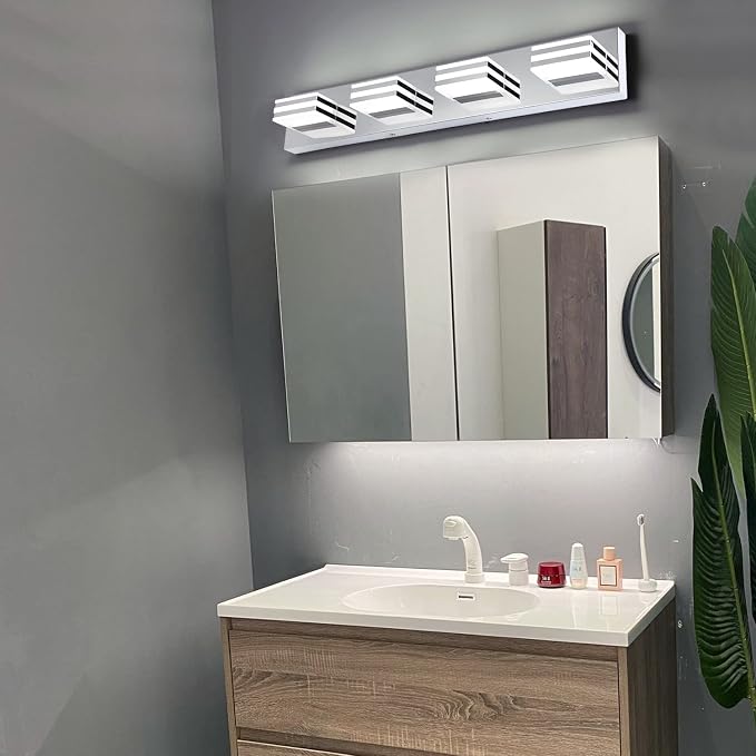 LED Vanity Lights for Bathroom 4 Light Bathroom Lamp over Vanity 27Inch Bathoom - Image 6