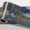 Forest Lake Wallpaper Border 196x4 Inch Peel and Stick Wall Border Self by IOHEFY