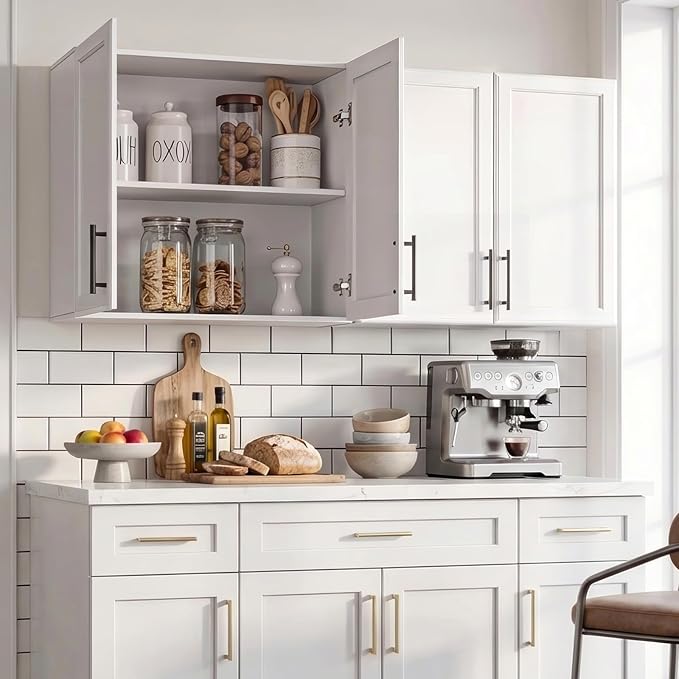 FIMELLO 47.2" W Laundry Room Cabinets Wall Mounted, Laundry Wall Cabinet - Image 8