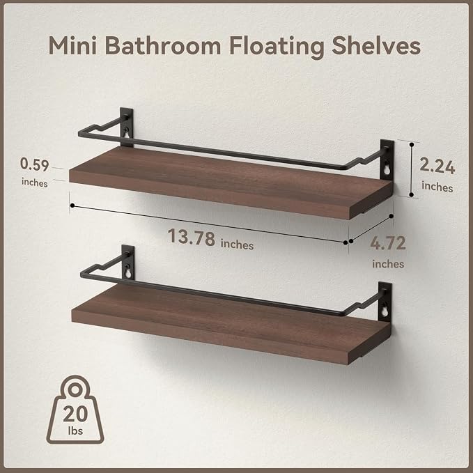 RICHER HOUSE Floating Shelves, Small Wall Shelf - Image 3