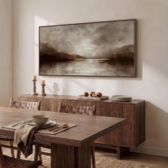 Large Framed Rustic Canvas Wall Art - Image 4