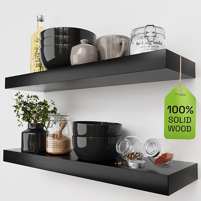 BAOBAB WORKSHOP Wood Floating Shelves by BAOBABWORKSHOP