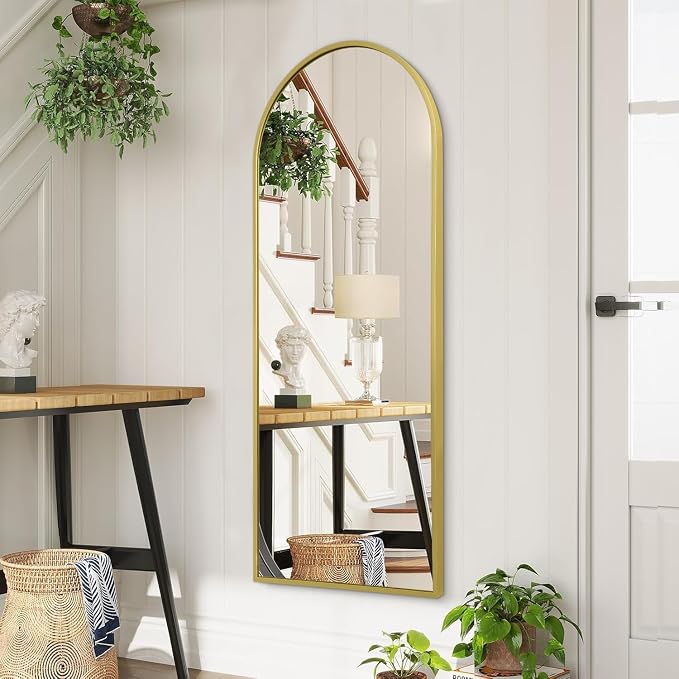 Arch Bathroom Wall Mirror, Metal Aluminum Frame Modern Simple Home Decor - Image 4
