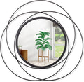 Mirrors Wall Decor Iron Frame Round Art Wall Mirrors Home Decoration Hanging by HLFMVWE