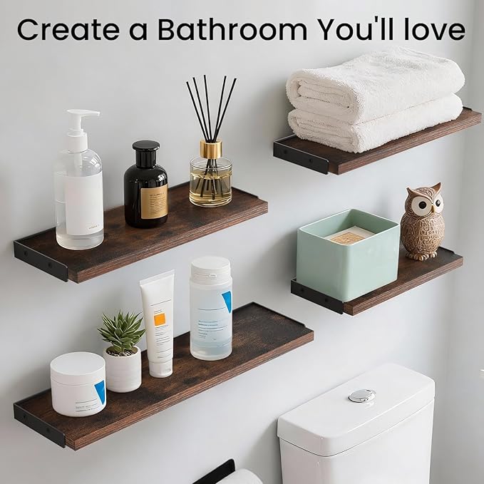 BAYKA Floating Shelves for Wall, Book Shelf for Bedroom, Decor Shelves for - Image 3