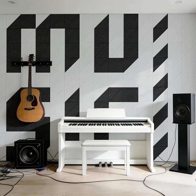 Vieshful 20 Pack Acoustic Panels, Peel & Stick Sound Absorbing Wall Panels - Image 5