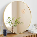NEWBULIG Round Wall Mirror, 30 Inch Bathroom Mirrors by NEWBULIG